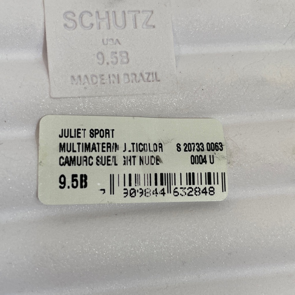 NWT Schutz Juliet Sport Slide White Gold Braided Slip On Size 9.5 - Picture 7 of 7